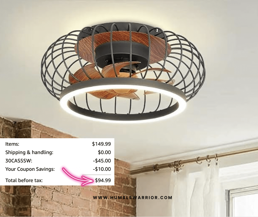 DLLT Ceiling Fan with Dimmable Lighting!